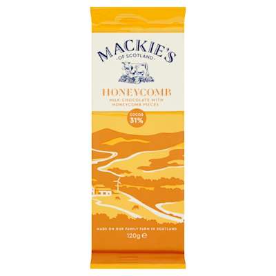 Mackies Honeycomb Milk Chocolate 120g Mackies Honeycomb Milk Chocolate 120g