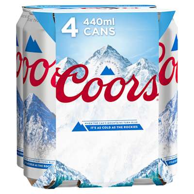 Coors Light Cans 4x440ml Coors Light Cans 4x440ml