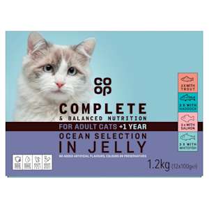 Co-op Ocean Selection in Jelly for Adult Cats +1yr 12 x 100g  Co-op Ocean Selection in Jelly for Adult Cats +1yr 12 x 100g