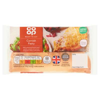 Co-op Cornish Pasty 130g Co-op Cornish Pasty 130g