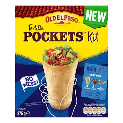 Old El Paso Tortilla Pocket Kit Mild 383g Old El Paso Tortilla Pocket Kit Mild 383g