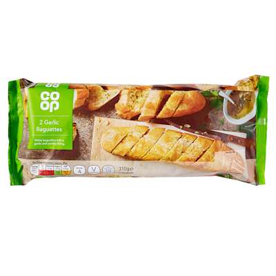 Co-op Garlic Baguette Twin Pack 310g Co-op Garlic Baguette Twin Pack 310g