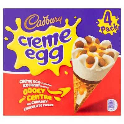 Cadbury Creme Egg Cone 4x100ml Cadbury Creme Egg Cone 4x100ml