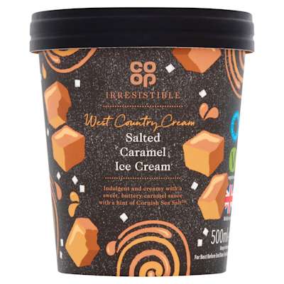 Co-op Irresistible Salted Caramel Ice cream 500ml Co-op Irresistible Salted Caramel Ice cream 500ml