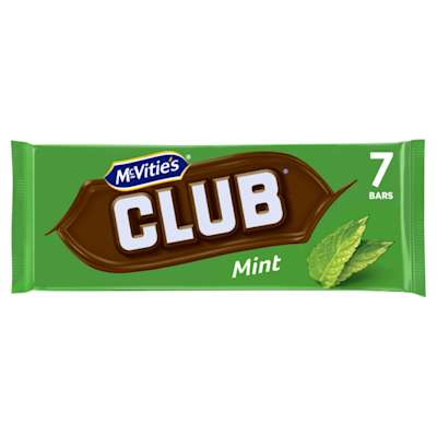 McVitie's Club Mint Bars 7pk McVitie's Club Mint Bars 7pk