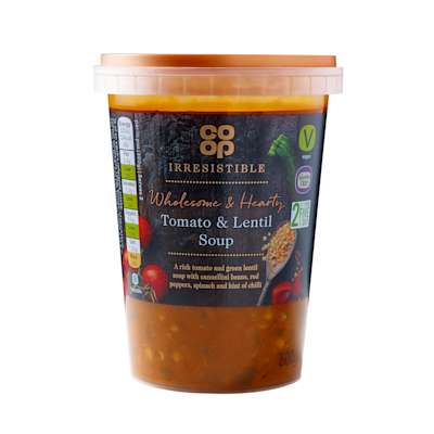 Co-op Irresistible Gluten Free Tomato And Lentil Soup 600g Co-op Irresistible Gluten Free Tomato And Lentil Soup 600g