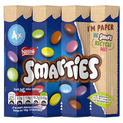 Smarties Hexatube Multipack 136g Smarties Hexatube Multipack 136g