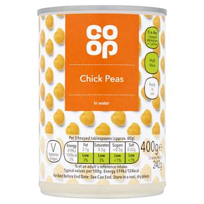 Co-op Chick Peas in Water 400g Co-op Chick Peas in Water 400g