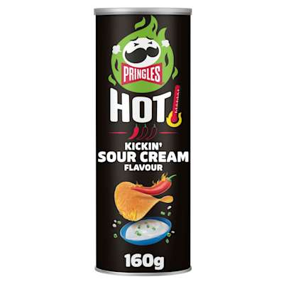 Pringles Hot Kickin’ Sour Cream 160g Pringles Hot Kickin’ Sour Cream 160g