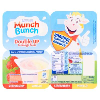 Nestle Munch Bunch Double Strawberry & Vanilla 4pk Nestle Munch Bunch Double Strawberry & Vanilla 4pk