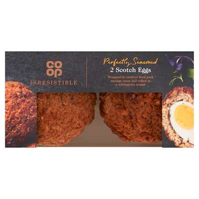 Co-op Irresistible 2 Scotch Eggs 240g Co-op Irresistible 2 Scotch Eggs 240g
