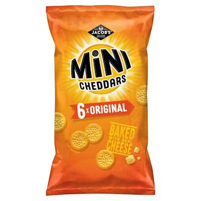 Jacob's Mini Cheddars Original 6x25g Jacob's Mini Cheddars Original 6x25g