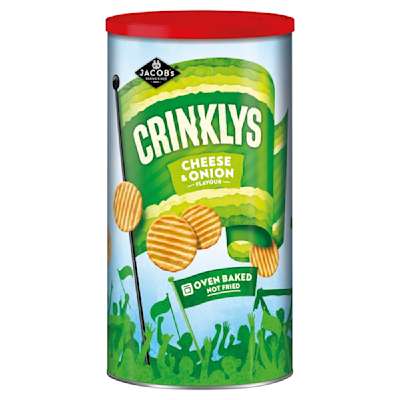 Jacobs Crinkly Cheese & Onion Caddy 200g Jacobs Crinkly Cheese & Onion Caddy 200g