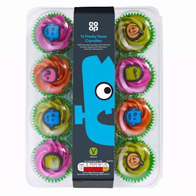 Co-op Freaky Faces Cupcakes 12 Pack Co-op Freaky Faces Cupcakes 12 Pack