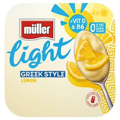 Muller Light Greek Lemon 4x115g Muller Light Greek Lemon 4x115g