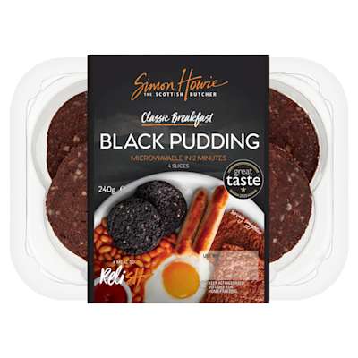 Simon Howie Perthshire Sliced Black Pudding 240g Simon Howie Perthshire Sliced Black Pudding 240g