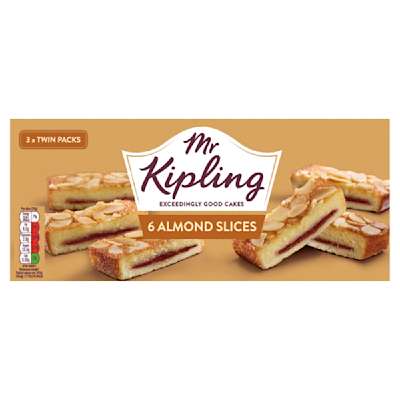Mr Kipling 6 Almond Slices Mr Kipling 6 Almond Slices