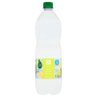Co-op Lemon and Lime Flavour Sparkling Spring Water drink No Added Sugar with Sweeteners 1 Litre Co-op Lemon and Lime Flavour Sparkling Spring Water drink No Added Sugar with Sweeteners 1 Litre