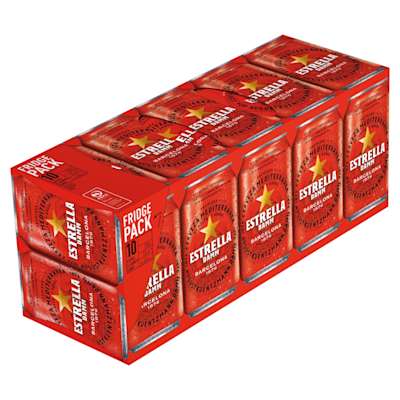 Estrella Fridge Pack Cans 10x330ml Estrella Fridge Pack Cans 10x330ml