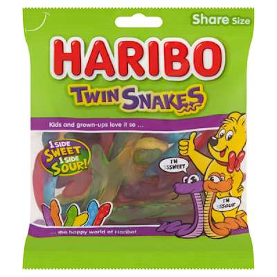 Haribo Twin Snakes 175g Haribo Twin Snakes 175g