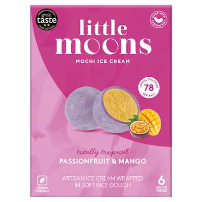 Little Moons Mochi Ice Cream Passionfruit & Mango 6x32g Little Moons Mochi Ice Cream Passionfruit & Mango 6x32g