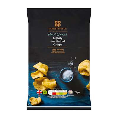 Co-op Irresistible Lightly Sea Salted Crisps 150g Co-op Irresistible Lightly Sea Salted Crisps 150g