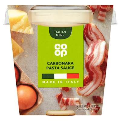 Co-op Fresh Carbonara Pasta Sauce 300g Co-op Fresh Carbonara Pasta Sauce 300g