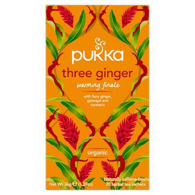 Pukka Three Ginger Organic Herbal Tea 20s 67.5g Pukka Three Ginger Organic Herbal Tea 20s 67.5g