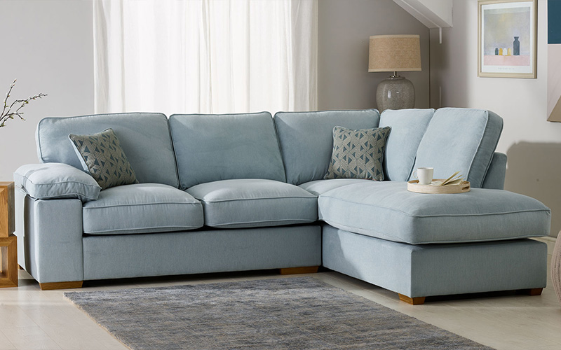 chelsea 3 seater blue sofa