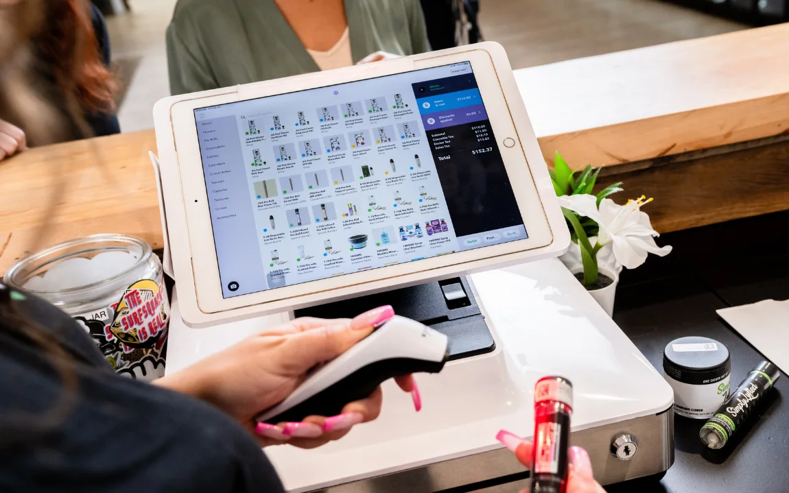 Meadow POS Checkout with Barcode Scanner and Itemized Cart