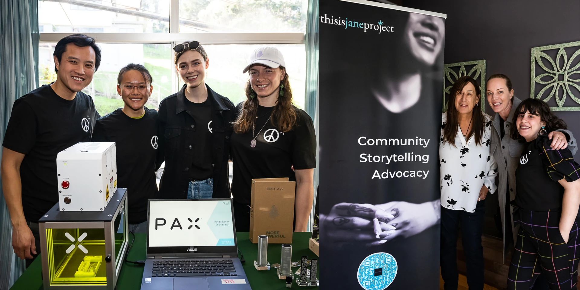 PAX team at Posh Green for Pax's Day of Peace event 
