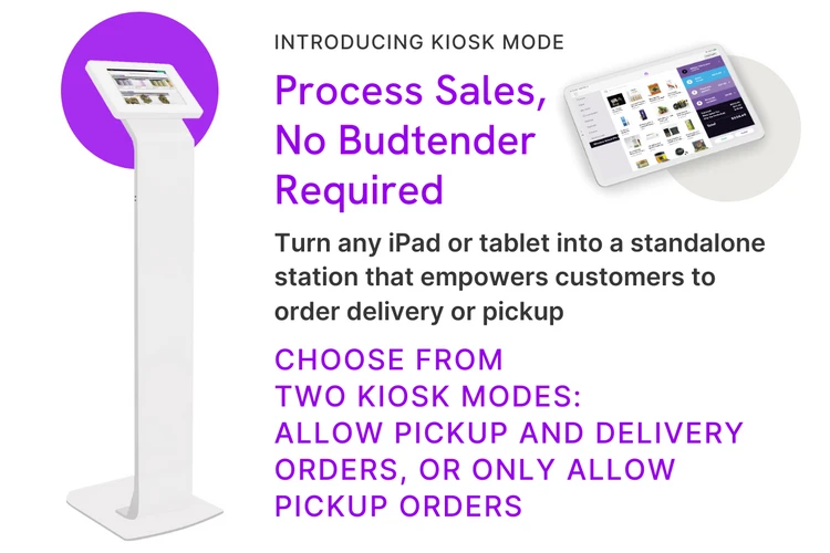 Process sales without a Budtender in your lobby with Kiosk Mode and Meadow