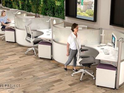 modern cubicle workstation