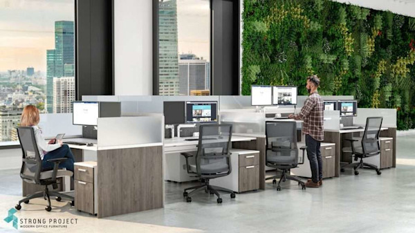 green modern office design