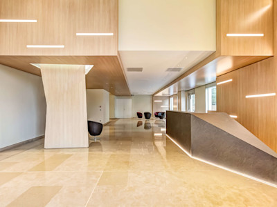 modern reception area