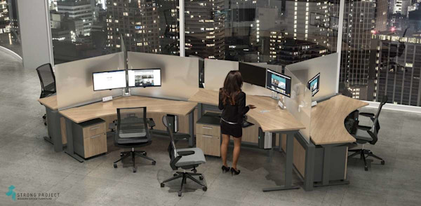 modern cubicles and modular workstations