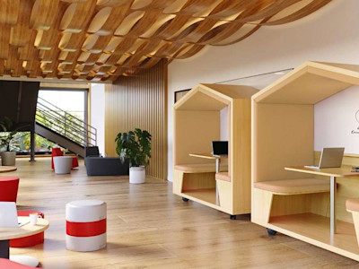 A collaborative area in a coworking space