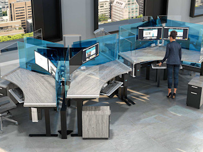 Social Distance Protective Screens For Workstations
