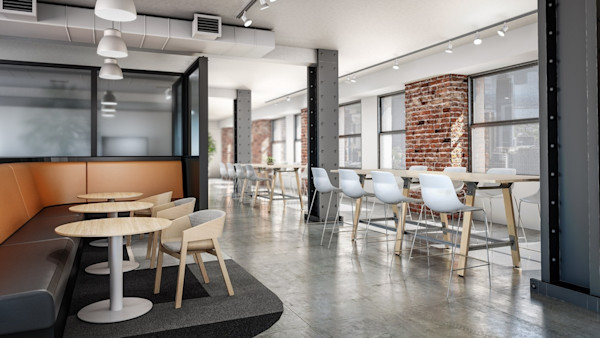 office breakrooms for multifunctional spaces to encourage collaboration in the modern office