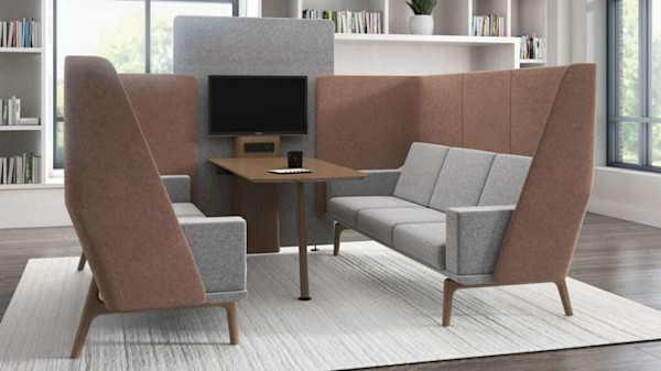 hybrid workplace with digital connections