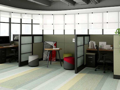 new office furniture with screens