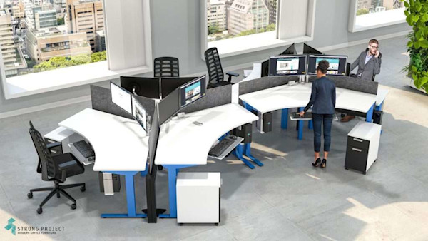 Standing desk in a Post-Covid office