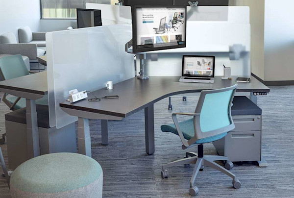 Protective screens for standing desks