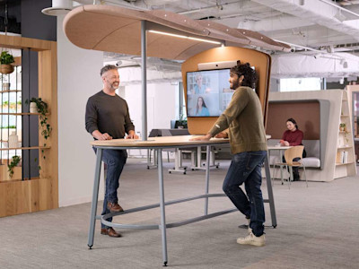 Flexible work design in a modern office setting