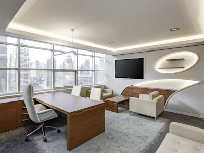 executive desk office lighting