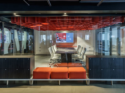 modern conference room with ergonomic task chairs