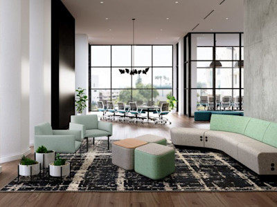 soft seating in a collaborative office