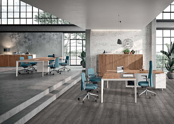 different modern office desk configurations