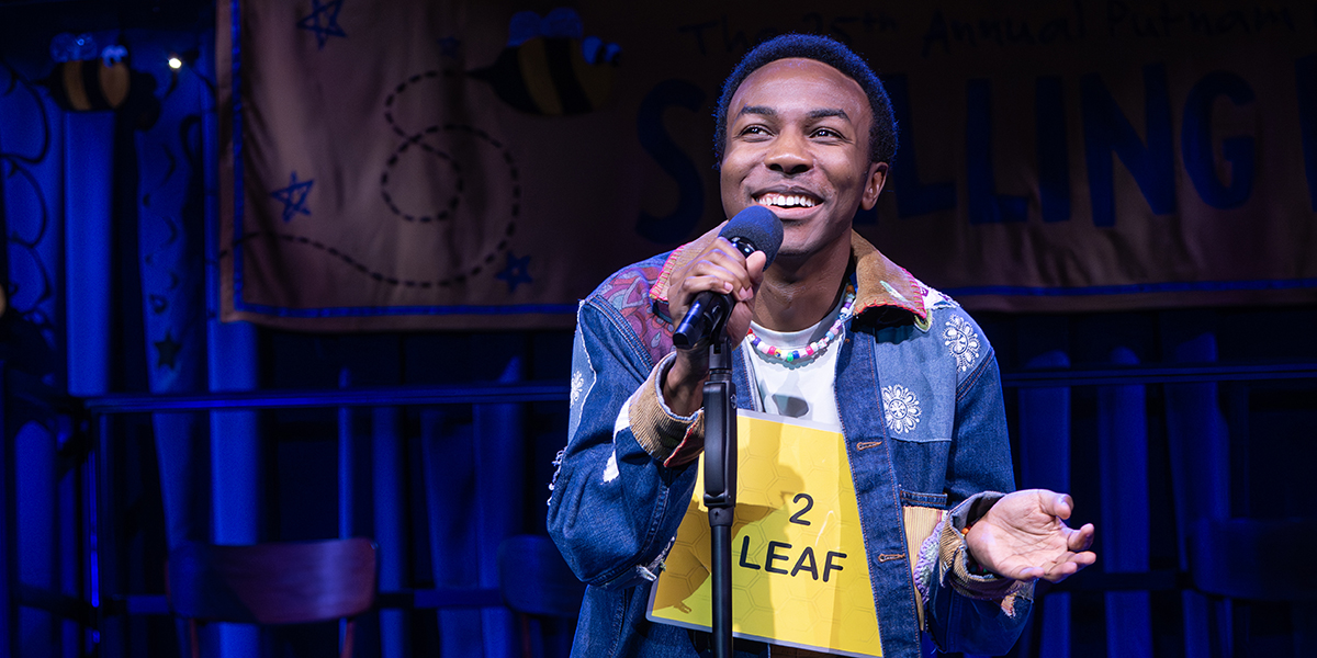 Fernell Hogan in SpellingBee 35 1200 nytg (credit Joan Marcus)