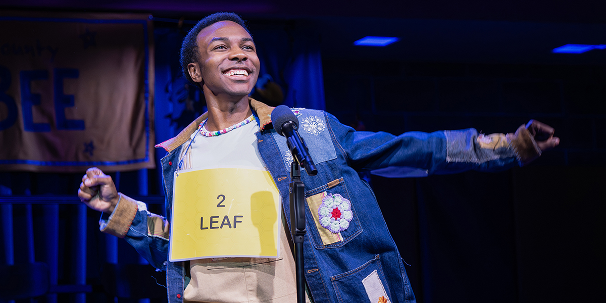 Fernell Hogan in SpellingBee 62 1200 nytg (credit Joan Marcus)